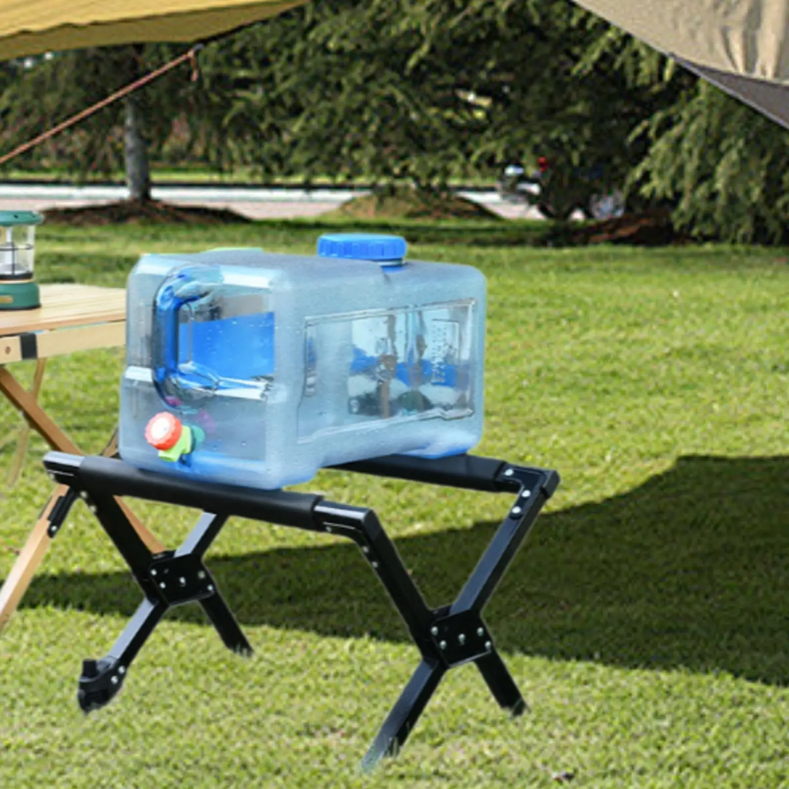 Outdoor Ice Cooler Stand Camping Fridge Rack for Hiking Traveling Picnic