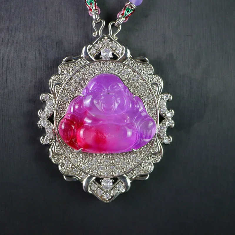 

Natural High-ice Fashion Buddha Gong Pendant, Ethnic Style Exquisite Necklace Jewelry