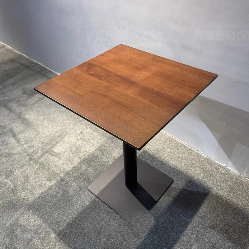 

Vintage cafe tables and chairs Solid wood baking cake shop chairs