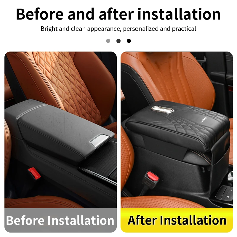 Picture 6: Car Armrest Box Organizer Storage Box  Leather Tissue Box For JAC Refine J3 J4 J7 JS3 JS4 KR1 S2 S3 S4 S5 S7 Vapour T8