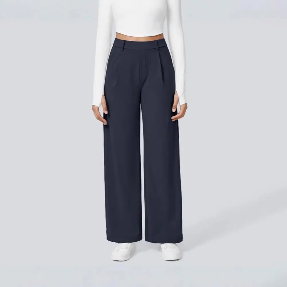 Women Pants High Waist Wide Leg Trousers Women Casual Wide Leg Work Slacks Stretchy Straight Leg Trousers Business Clothes