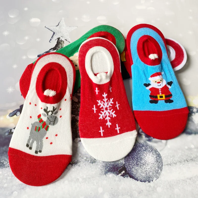 

5 Pairs Ladies' Socks Pack Christmas Outfit High-quality Socks For Girl Wholesale Cartoon Kawaii Cute Sweet Funny Ankle Socks