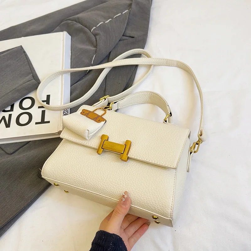 Tas Selempang Wanita Kulit Vintage Mewah, Tas Tangan Klasik, Tas Bahu