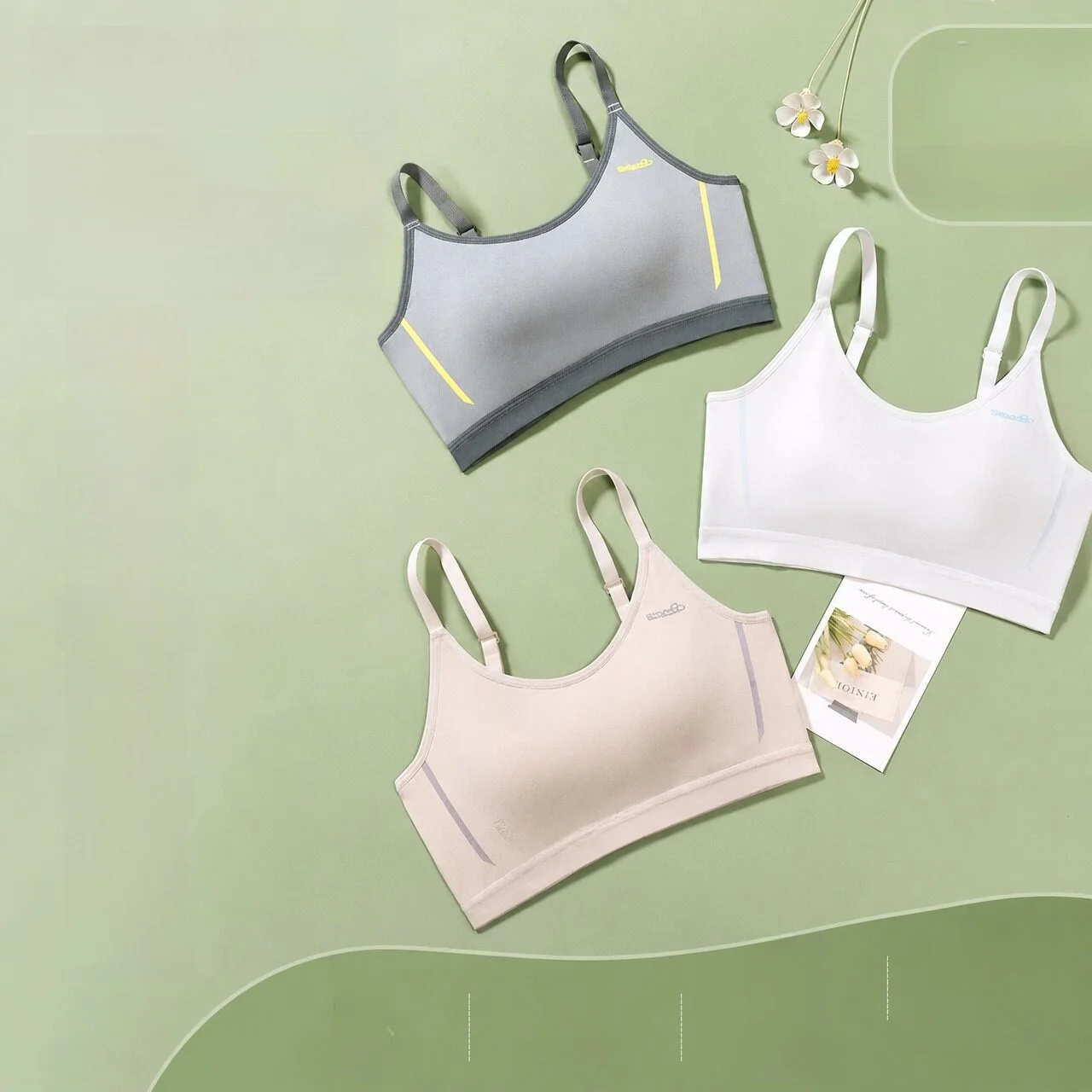 Teenage Girls Sports Bra Underwear High School Middle School Prepubescent Girls Vest Large Children's Girls Sports Bra