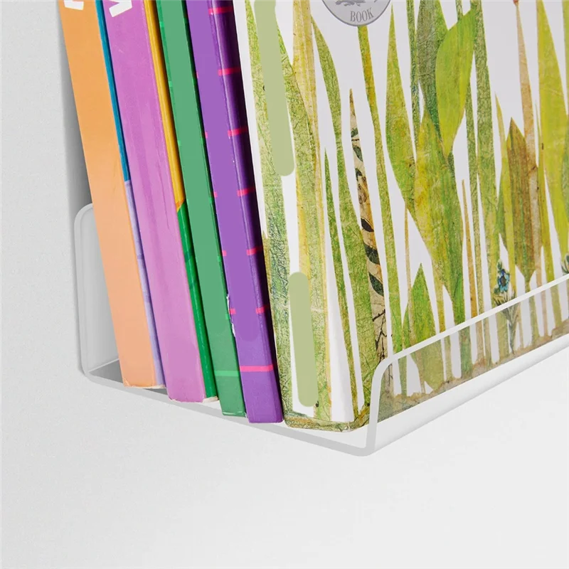 ABWR-2Pack étagères en acrylique pour rangement mural, étagères flottantes de 15 pouces pour enfants, organisateur d'étagère d'affichage pour salle de bain, chambre à coucher