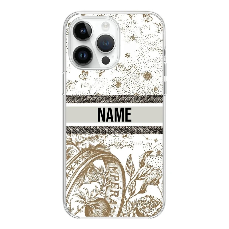 Personalized Name Flowers Cover for iPhone 16 Case 15 14 Plus Funda Girl Friends Gift for iPhone 15 Pro Max 11 12 13 Phone Funda