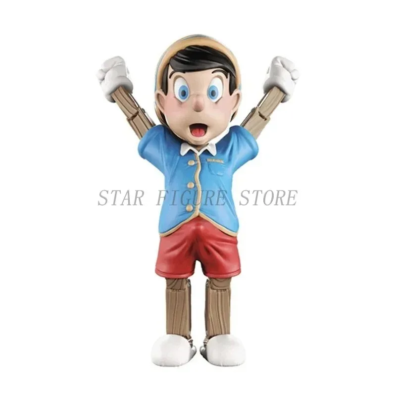 Mighty Jaxx The Adventures of Pinocchio Action Figure Resin Collection Ornaments Decorations 25cm Pinocchio Figurine Model Toys