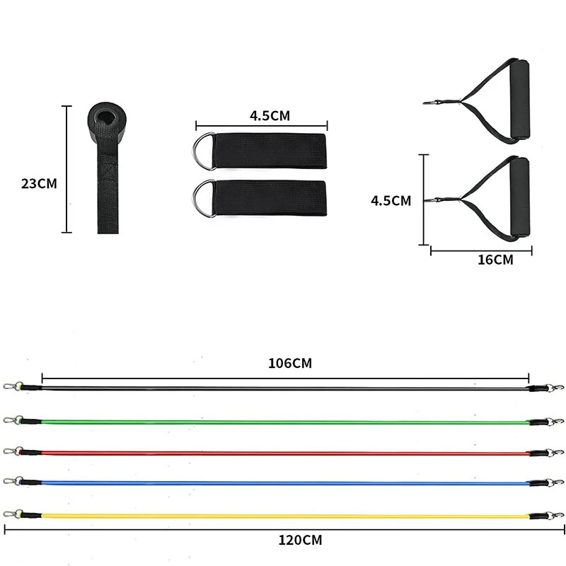 Набор эспандеров для бодибилдинга, эластичные резиновые ленты для тренировок, упражнений в зале и на дому