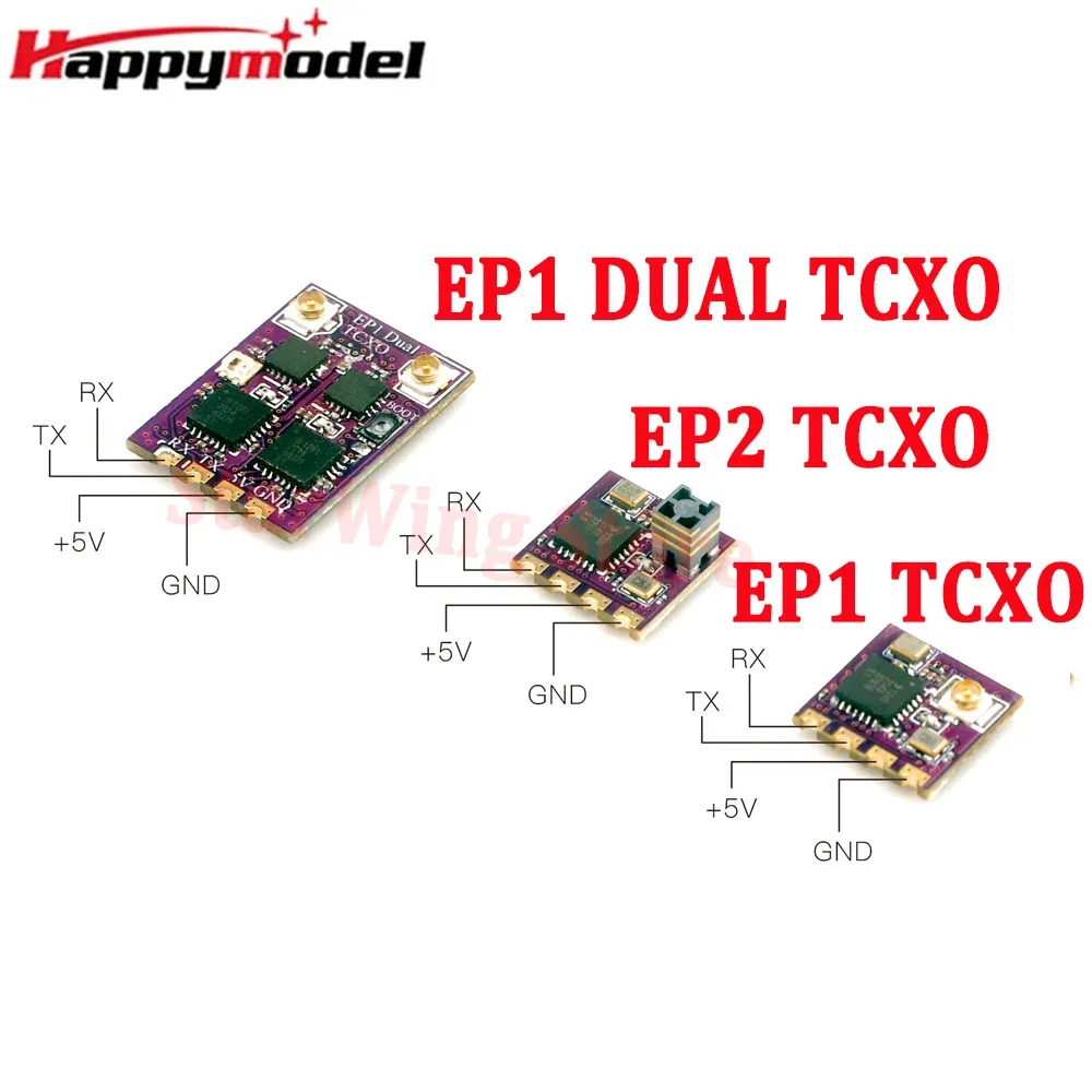 جهاز استقبال HappyModel 2.4G ELRS Tiny ExpressLRS EP1 EP2 EP1Dual TCXO لطائرة سباق FPV طويلة المدى بدون طيار