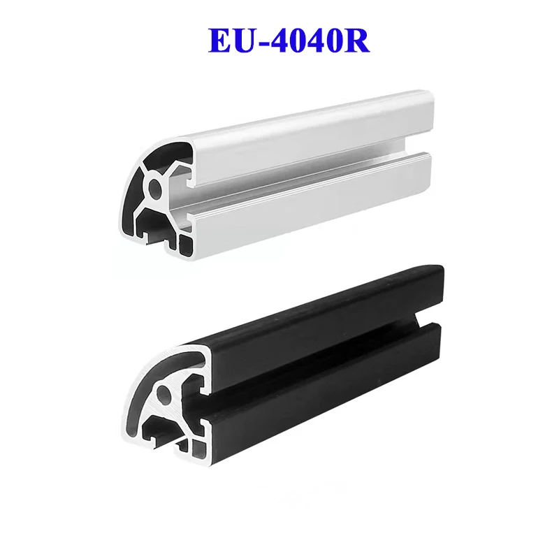 1PCS 4040R Aluminum Profile European Standard 4040 Semi circular Arc Type 3D Printer Frame Assembly Line Workbench Anodizing