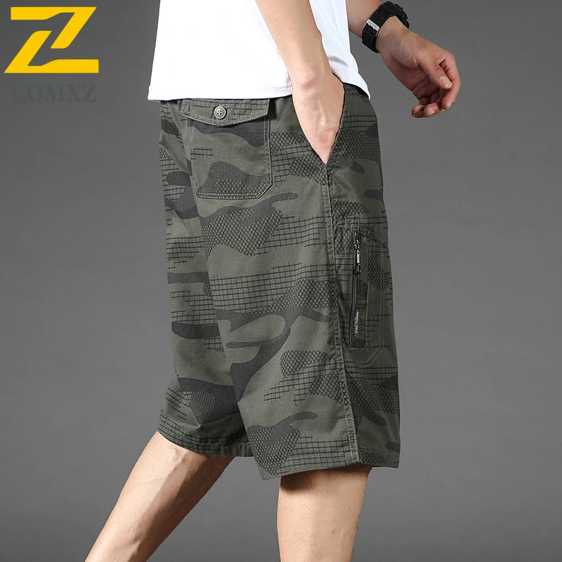 2025 جديد الصيف السراويل فضفاضة تنفس متعددة سستة جيب وظيفية السراويل الرياضية اليابانية كامو العمل السراويل كبيرة الحجم الرجال ارتداء