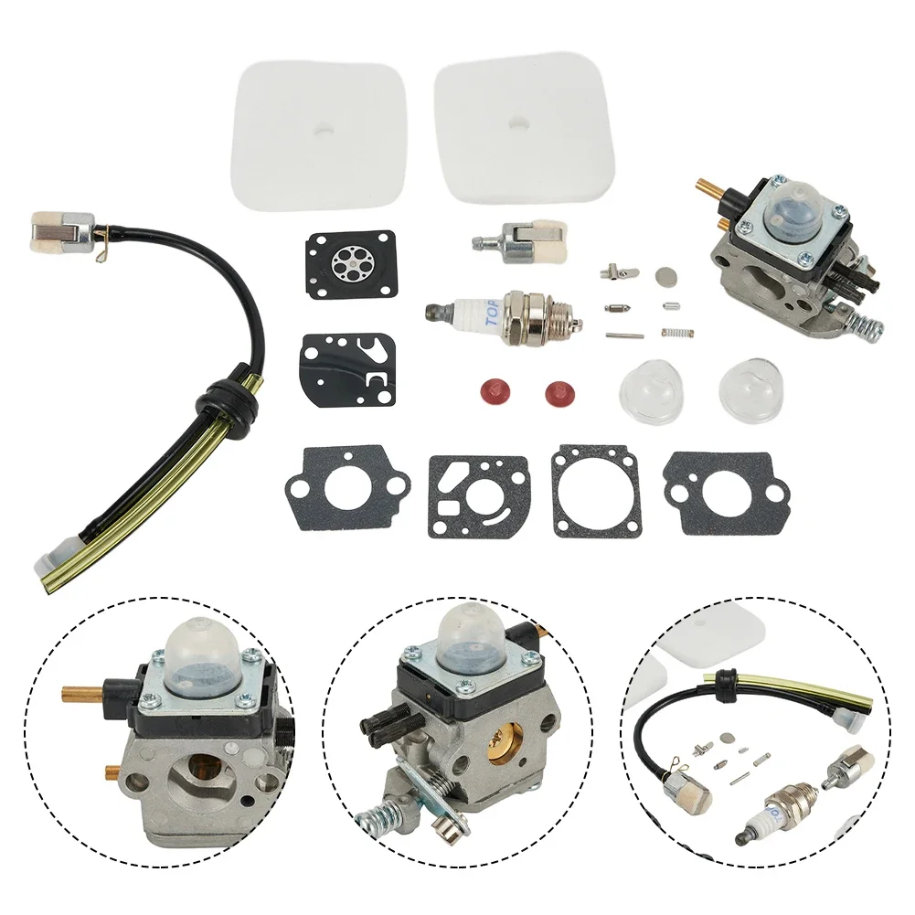 Carburador para Mantis de Tempos 7222 7225 7230 7234 Leme C1u-k54a 12520013123 Mangueira de Combustível com Vela de Ignição do Filtro de ar do Filtro de Combustível
