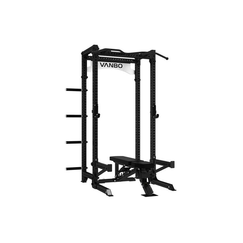 Meia gaiola fitness ginásio equipamento 3d dobrável smith máquina treinamento de força multifuncional agachamento rack