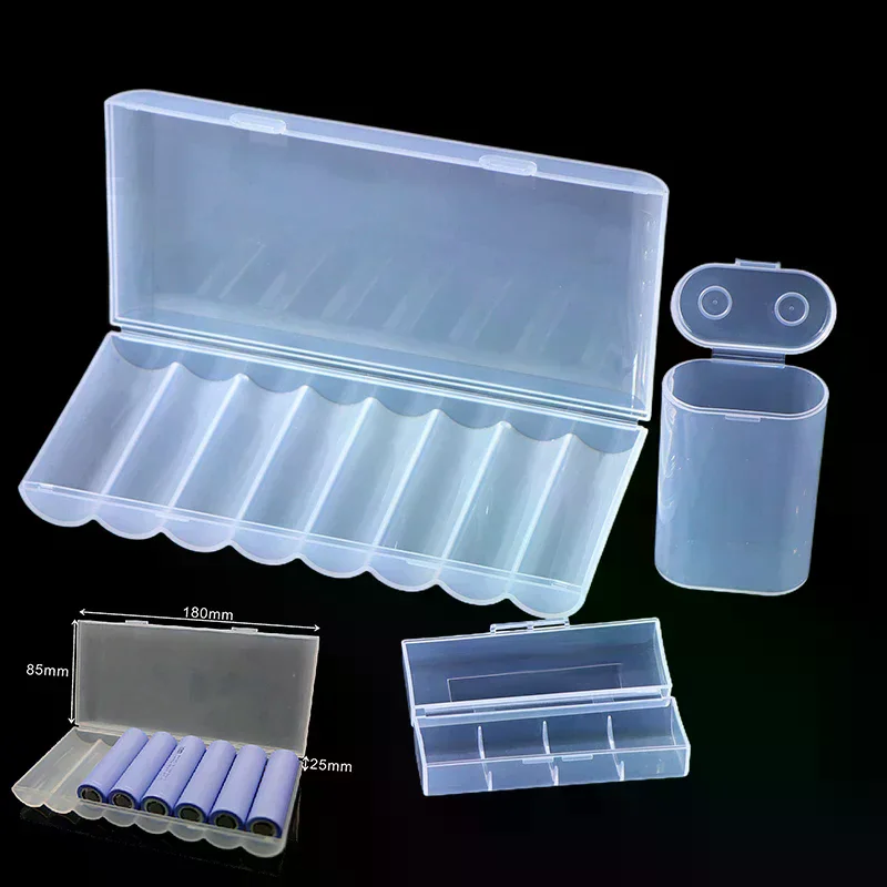 1/3PCS 1 Section/2 Section/4 Section/8 Section 21700 Battery Anti Fall Protection Box 21700 Battery PP Plastic Storage Box