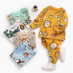 Sanlutoz Neugeborenen Baby Jungen Mädchen Kleidung Sets Baumwolle Langarm Tops + Hosen 2Pcs Pyjamas