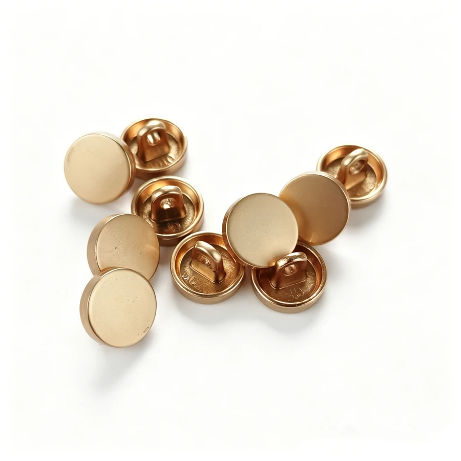 10pcs Classical Round Flat Metal Shank Buttons For Clothes Fashion Coat Suit Blazer Knit Bags Handmade Decorations DIY Crafts