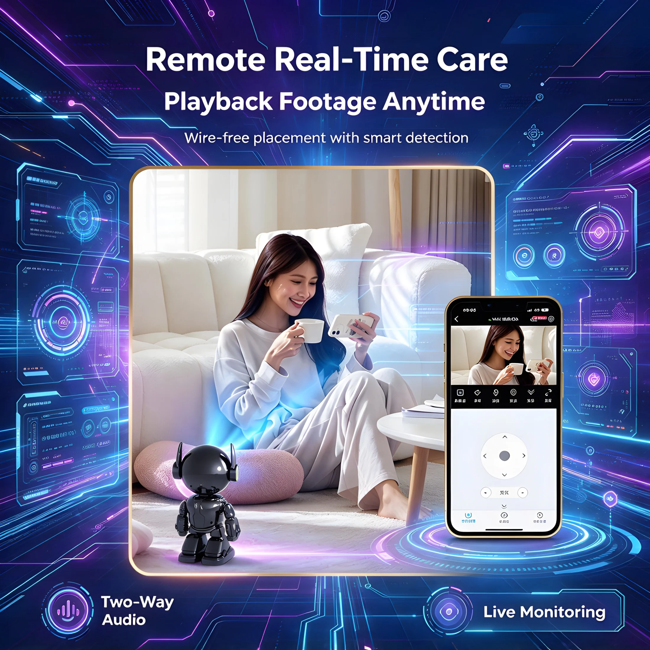 Slimme robotcamera 4K WiFi PTZ - Home Security Robot recensie en prijs