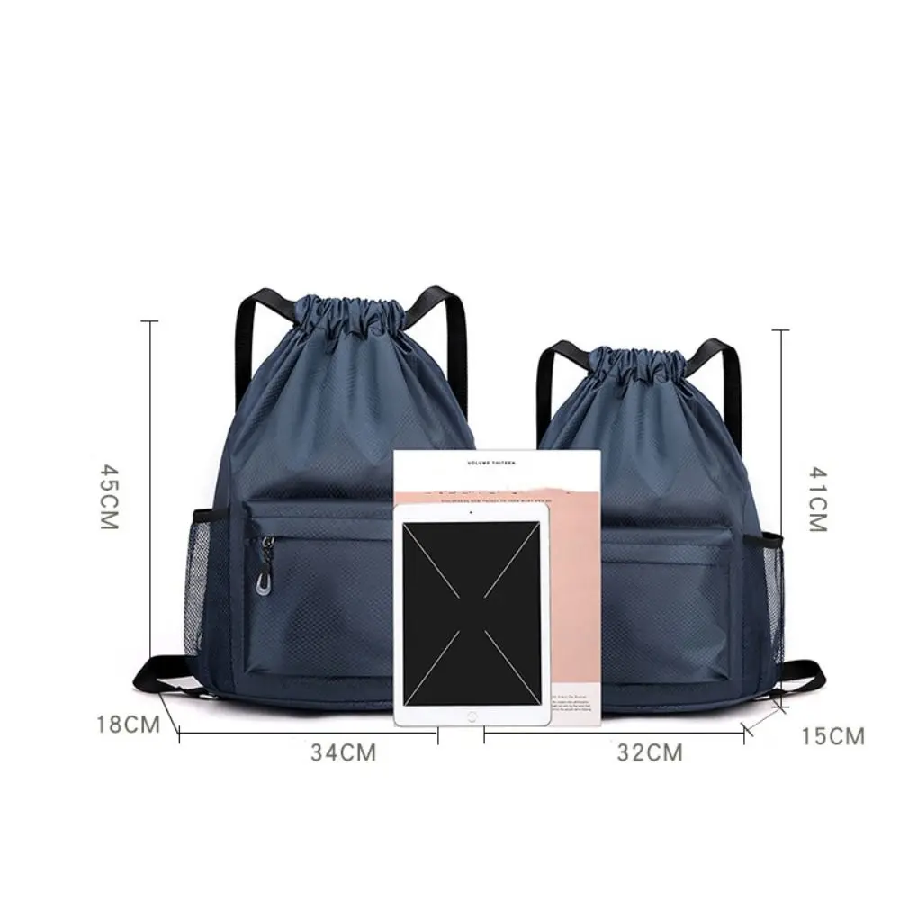 High Quality Nylon Drawstring Backpack 5 Colors Large Capacity School Student Backpack Waterproof Washable Travel Bag Unisex