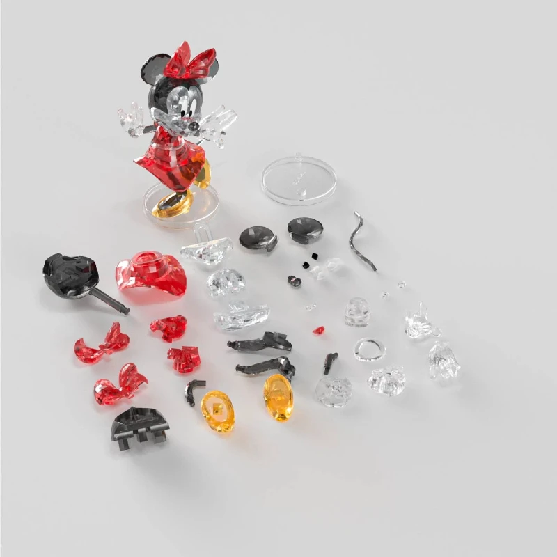 ตัวต่อดิสนีย์ มิกกี้ เมาส์ โดนัลด์ ดั๊ก และมินนี่ กูฟฟี่ ตัวละครคริสตัลบล็อก โมเดลตัวการ์ตูน ของเล่นเด็ก ของขวัญ