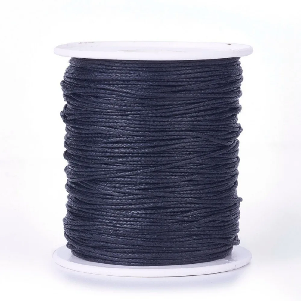 New 1mm 100Yards Waxed Thread Cord Round DIY Braided Rope Polyester Korean Beading Thread Jewelry Making
