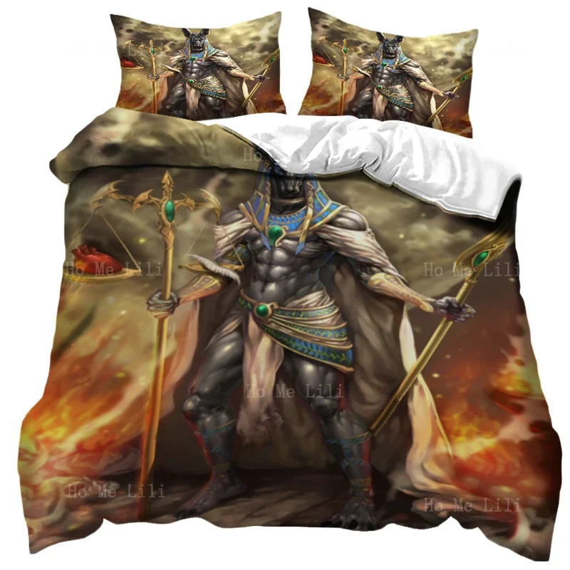 Funda nórdica de la serie Anubis Jackal Head Son Of The Underworld God Osiris Of Death Mythology egipcia de Ho Me Lili