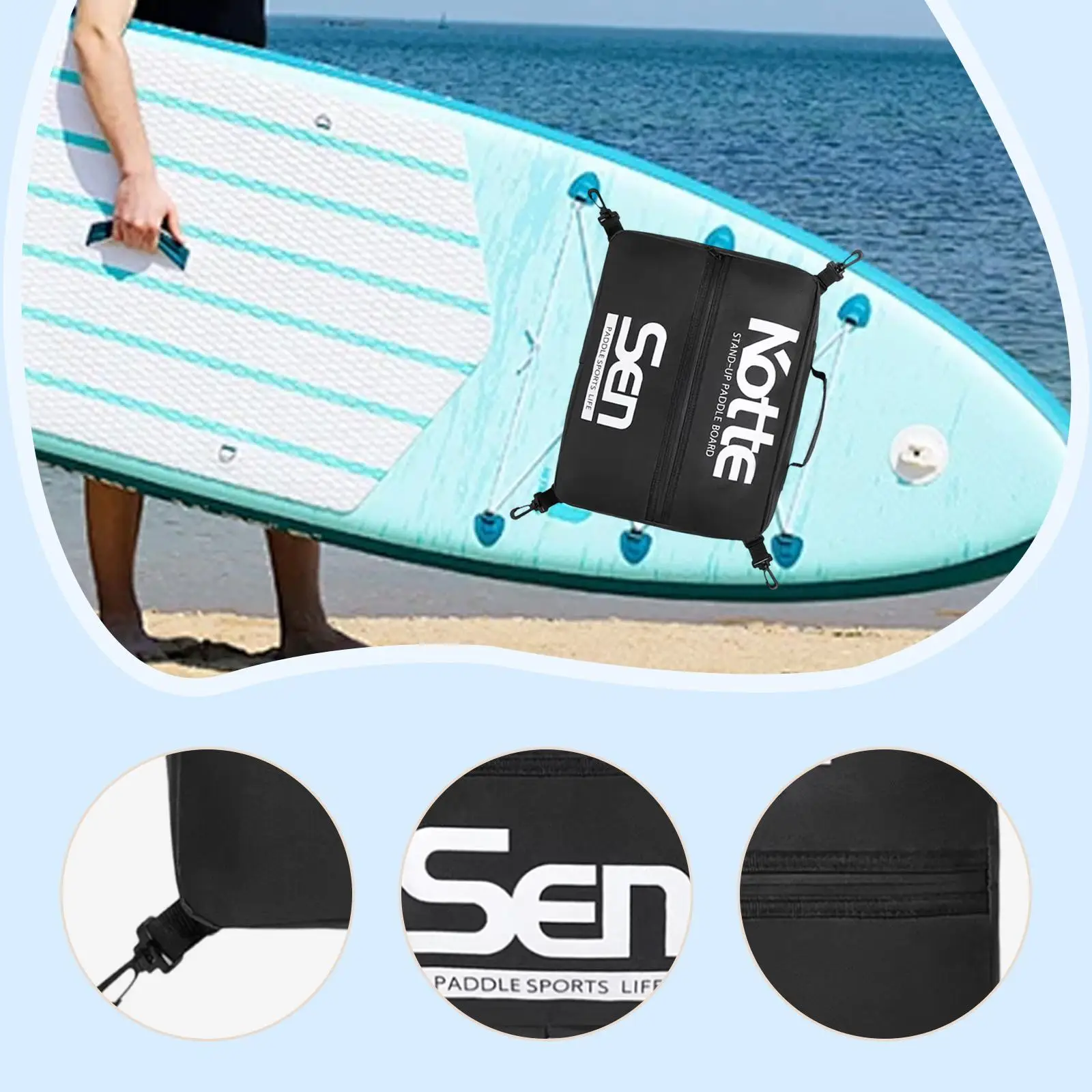 

Сумка-органайзер для охлаждающих элементов на палубу падлборда, практичная портативная сумка для каякинга, сумка для палубы падлборда