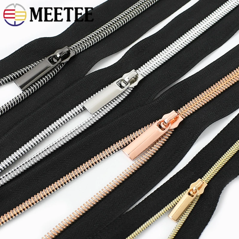 

2-20Meters 3# 5# Nylon Zipper Tape+Zip Puller Garment Replace Closure Zippers Backpack Zips Repair Kit DIY Sewing Accessories