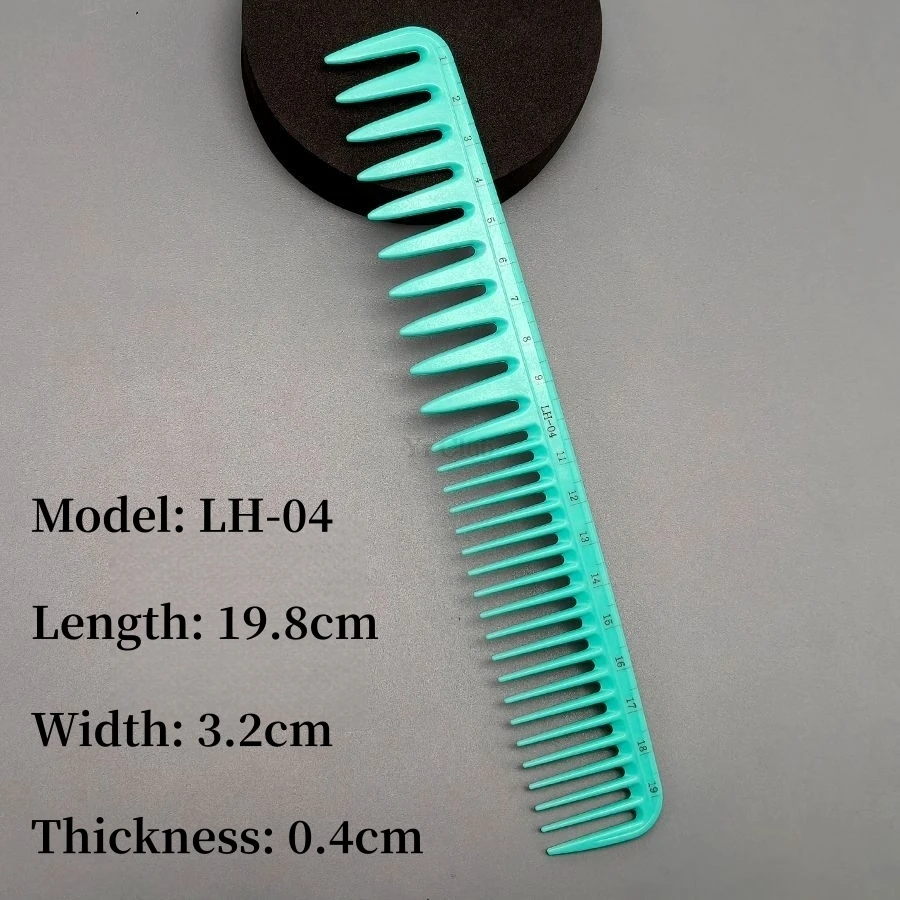 Breiter Zahnkamm mit Skala, Friseur-Haarschnittkämme, strukturierte Haarbürste für Herren, Friseursalon, grobe Zähne, Haarschneide-Styling-Bürste – Detail 9