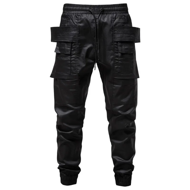 Men's Locomotive Pants Coated Pants Overalls Loose Casual Heavy Industry Functional Wind Leggings