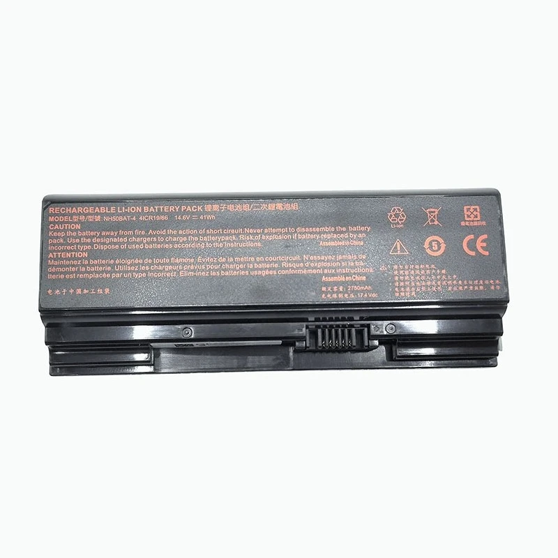 New 14.4V 2750mAh NH50BAT-4 Battery for Clevo NH70RAQ NH55RCQ NH58RDQ NH50RA NH70RHQ NH58RCQ For machenike T58 For Sager NP6875