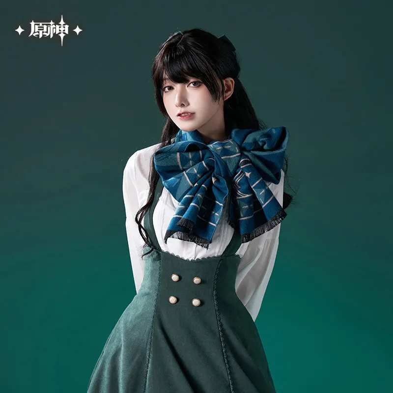 Official 35*190CM Genshin Impact Magic Show Lyney /Lynette Impression Scarf Cosplay Props Birthday Gifts
