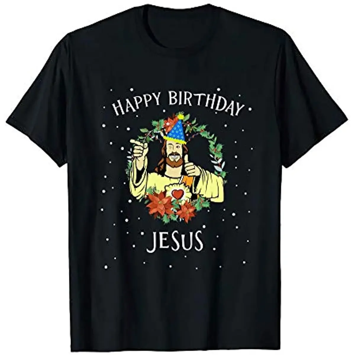 

Merry Xmas Happy Birthday Jesus Christmas Festive T-Shirt 100% Cotton O-Neck Summer Short Sleeve Casual Mens T-shirt Size S-3XL