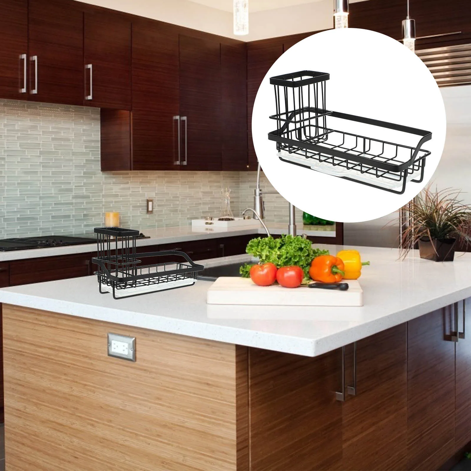 

Stainless Steel Kitchen Sponge Dishcloth Organizer Draining Rack Sink Storage Practical Convenient Sink Sponge Holder