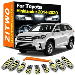 ZITWO 13Pcs Sun Visor Lamp LED Interior Dome Map Trunk Light Kit For Toyota Highlander Kluger 2014 2015 2016 2017 2018 2019 2020