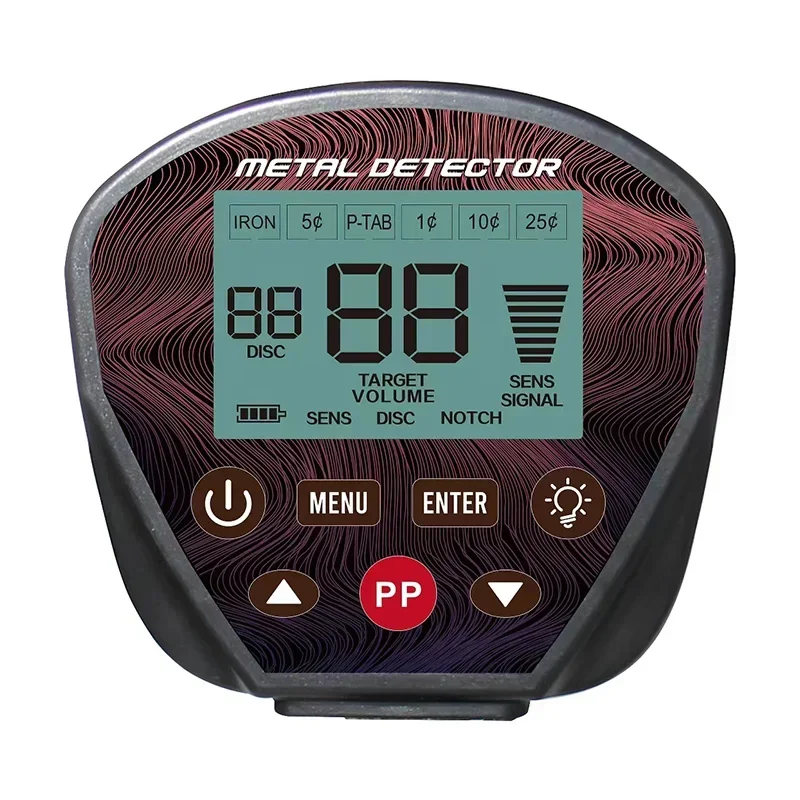 Detector de Metales subterráneo Oro MD-820 Metal 3d LCD ajustable con retroiluminación Caza del tesoro Shenlanyiqi OEM, ODM 6,6 khz CN;HEN