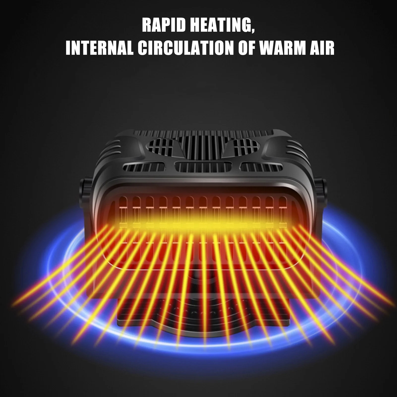 Car Fast Heating Heater Fan Defogger Vehicle-Mounted Dual-position Electric Heating Fan for Enjoy the Warmer Driving