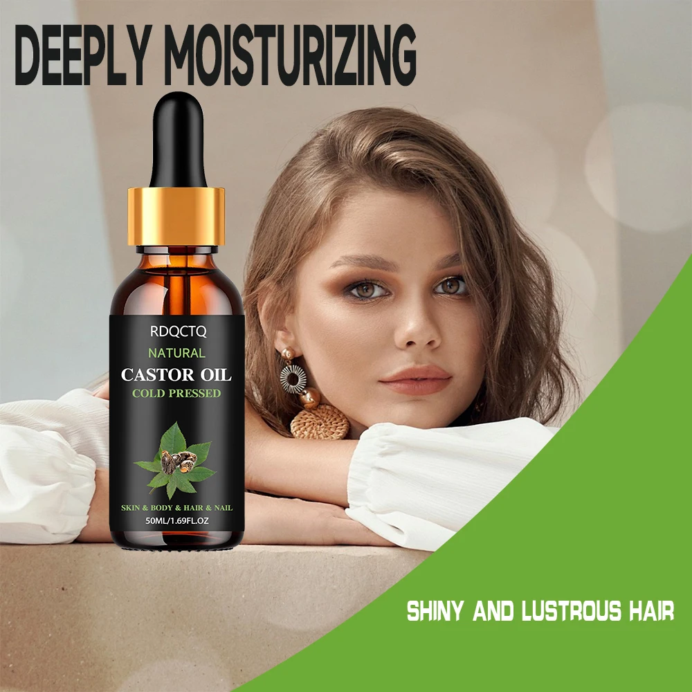 Organic Castor Oil Cold Pressed - Natural Moisturizer for DIY Skin Care & Hair Treatment Natural Carrier Oil