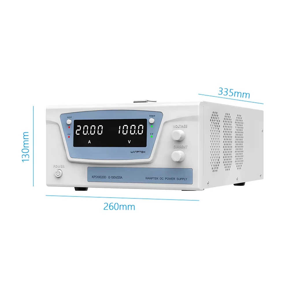 

Wanptek KPS1540D/1550/1560 Programmable DC Adjustable Regulated Power Supply 15V 40A PWM Modulation Short-circuit Protection