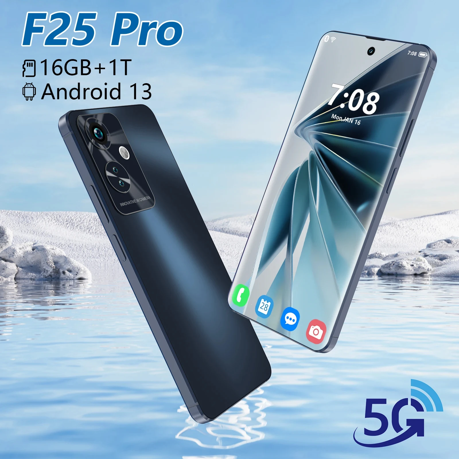 

Новинка смартфон F25 Pro 7,3 HD Android разблокированные мобильные телефоны 4G/телефон 5G с двумя Sim-картами 8000 мАч 16 ГБ + 1 ТБ сотовый телефон 64 мп + Мп сотовые телефоны