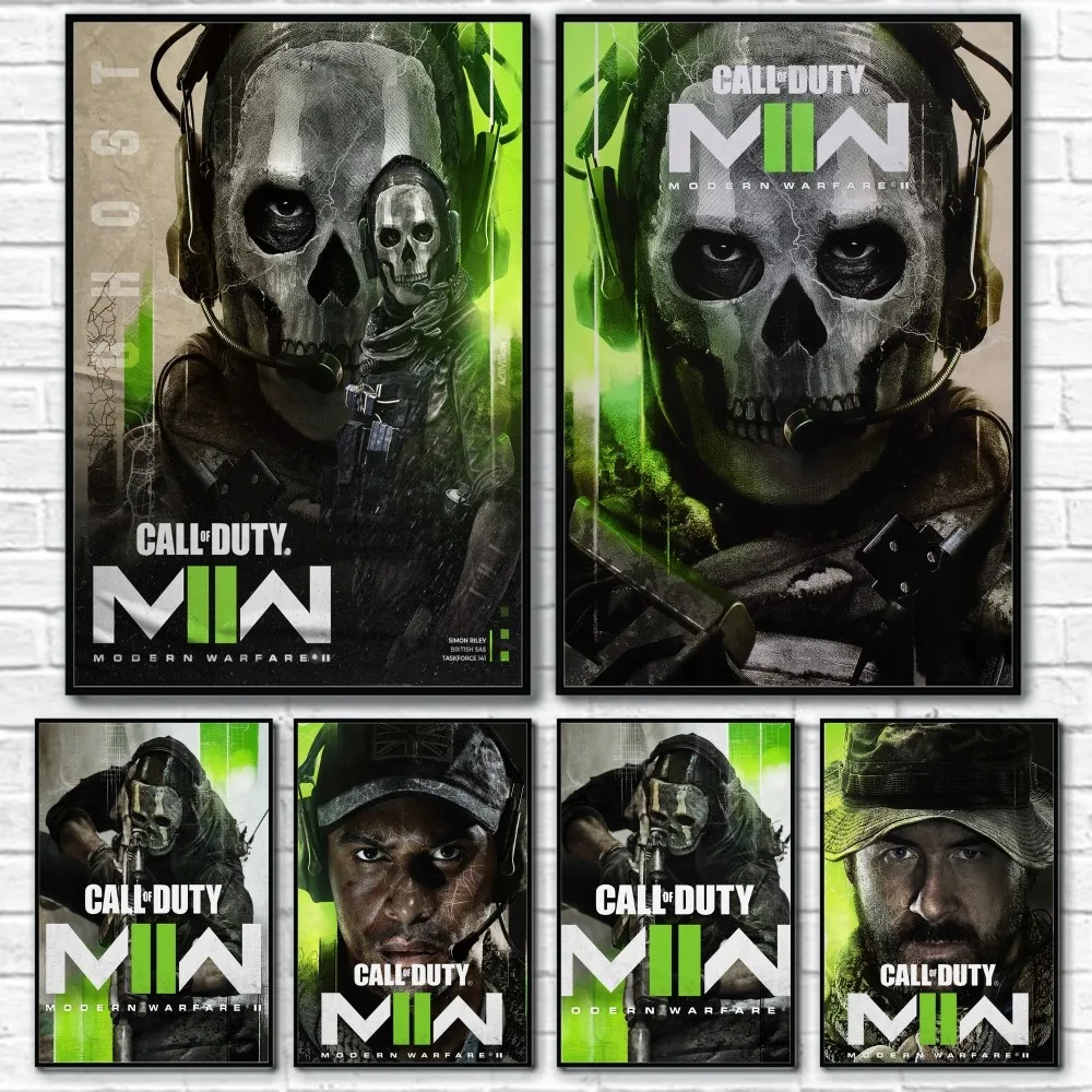 

Game C-Call Of D-Duty W-Warfare II Poster Sticky Wall Art Printing Waterproof Home Living Bed Room Bar Aesthetic Decor