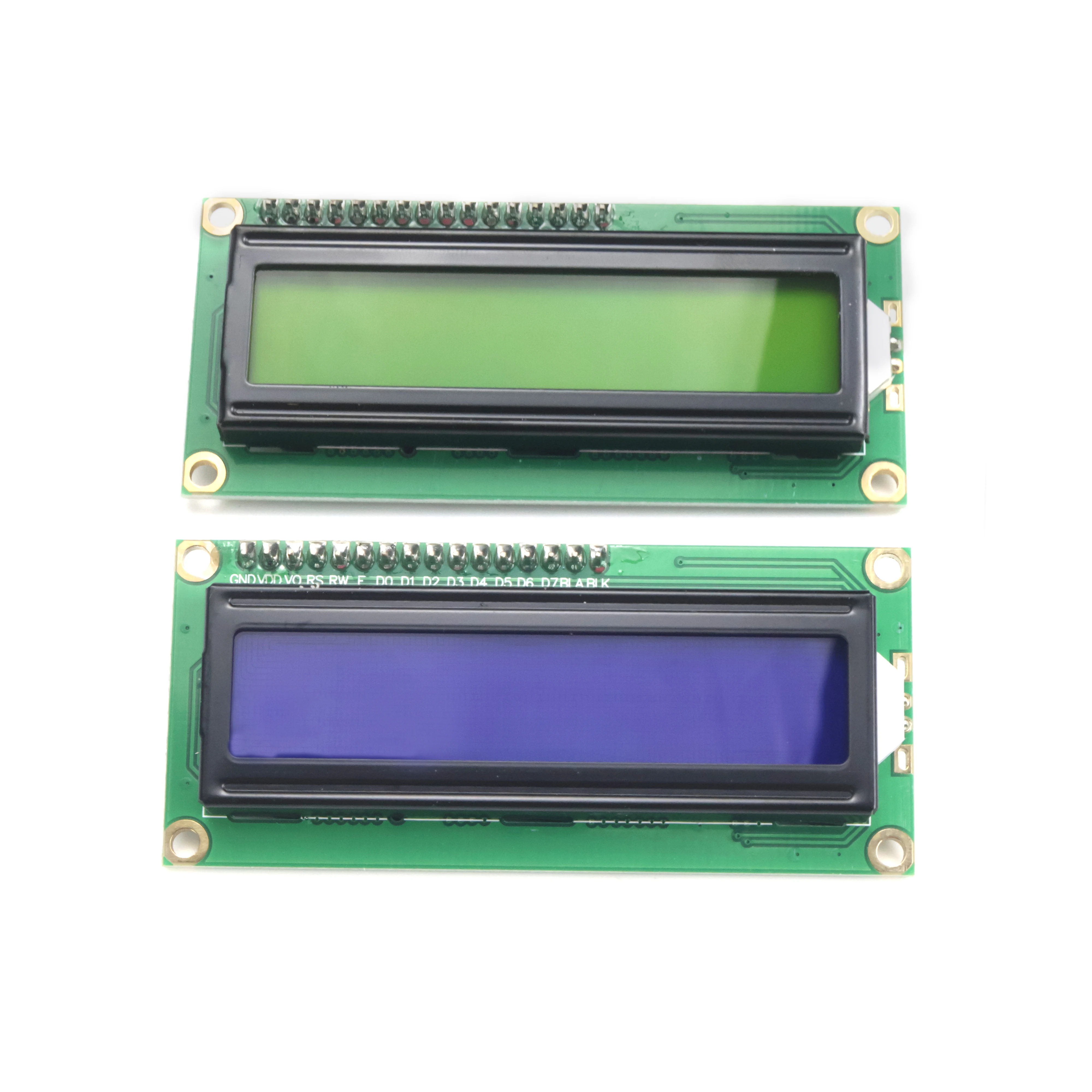 Modulo display LCD 1602A 16x2 con adattatore interfaccia I2C, retroilluminazione blu/giallo-verde per Arduino Raspberry Pi, pre-saldato (5 V)