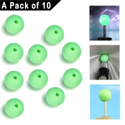 Tent Poles Lightning Protection Caps Awning Rod Anti-Thunder Cover Hat Tent Pole Tips Puncture Proof Ball A Pack of 10