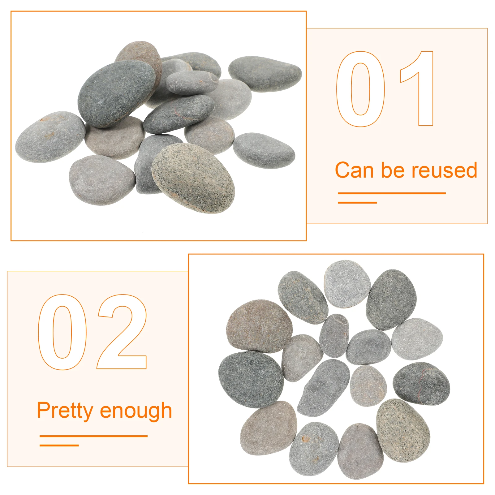 

16pcs Painting Stones Smooth Natural Rocks for Crafts Decoration DIY Creations Kindness Pebbles Non Porous Surface