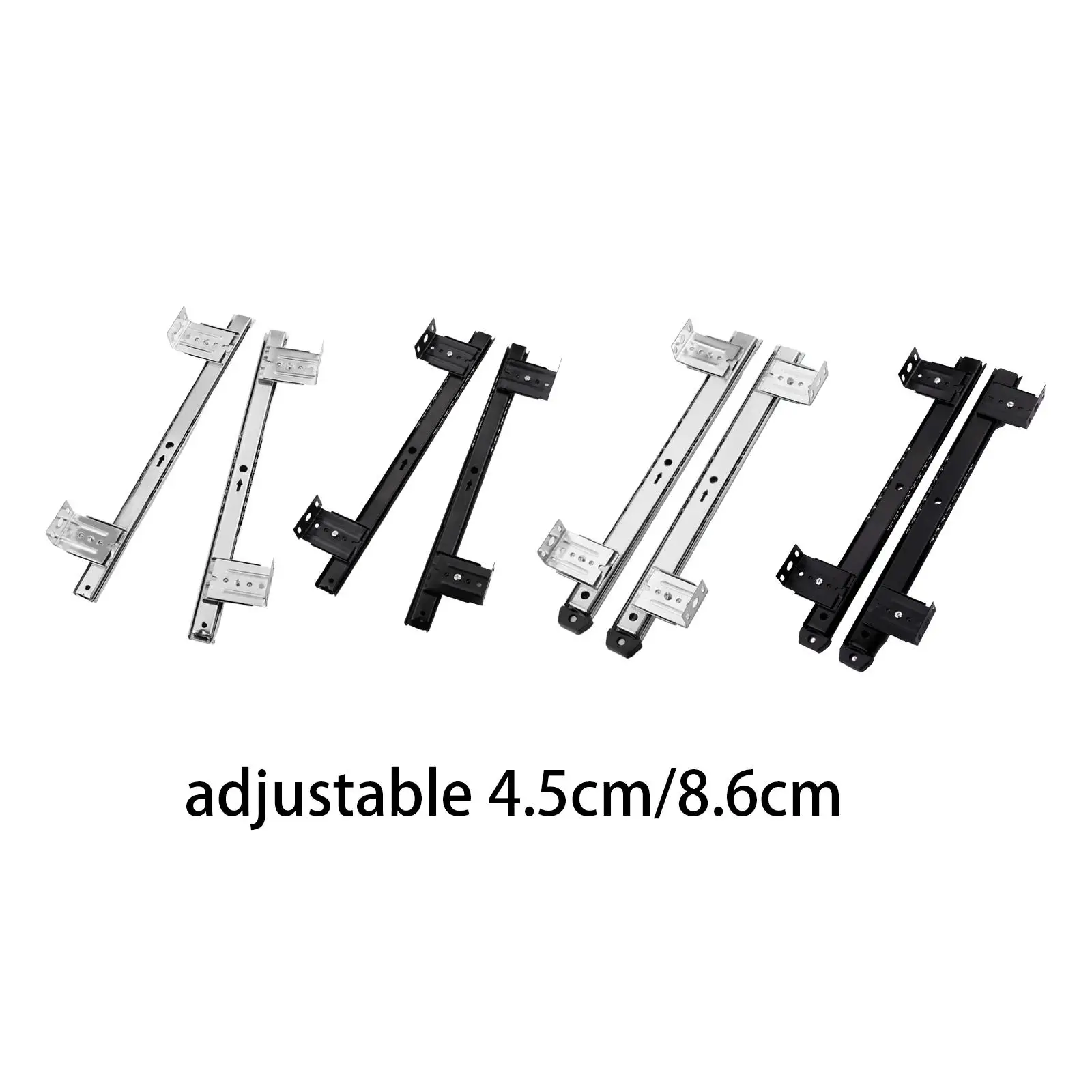 Keyboard Tray Slides Metal Cabinet Furniture Hardware for Home Office Sliding Keyboard Shelf Accessories Under Desk Track Rails