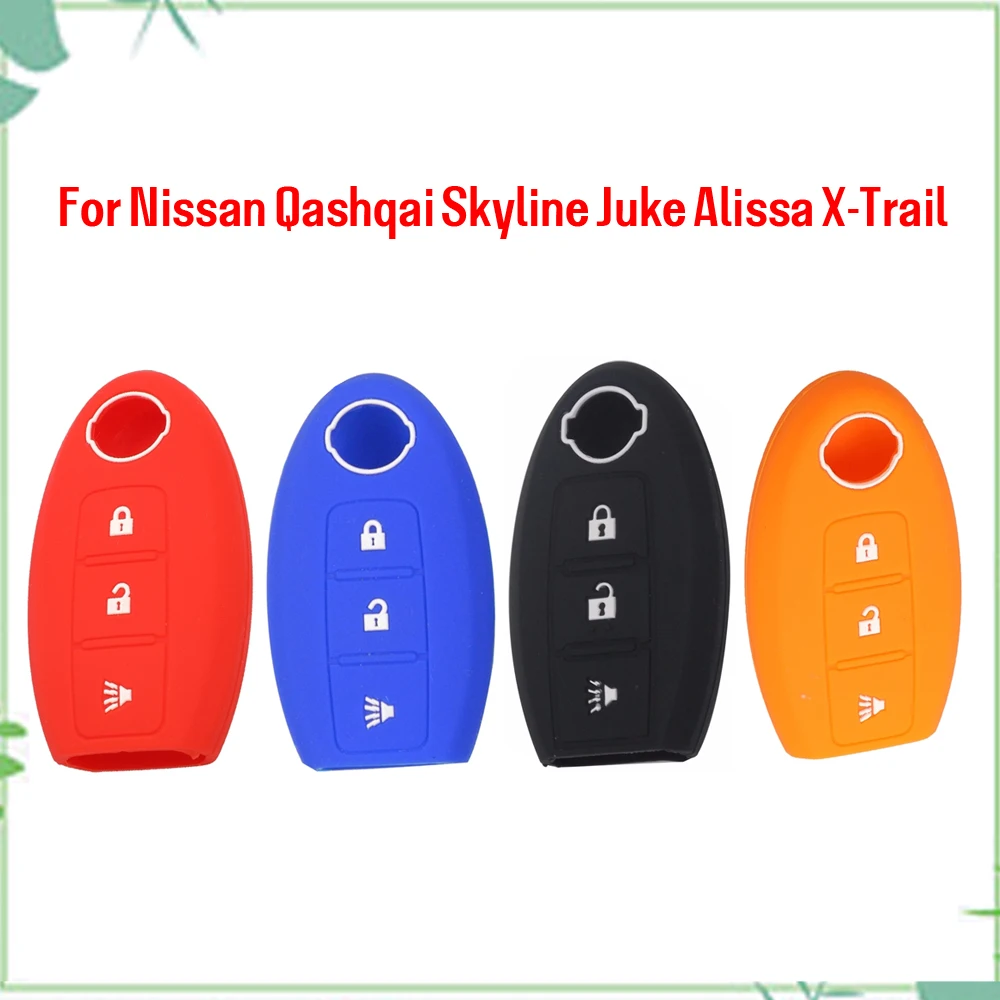 Jingyuqin New Remote Silicone Car Key Cover Case For Nissan Qashqai Skyline Juke Alissa X-Trail Keyless Micra Murano