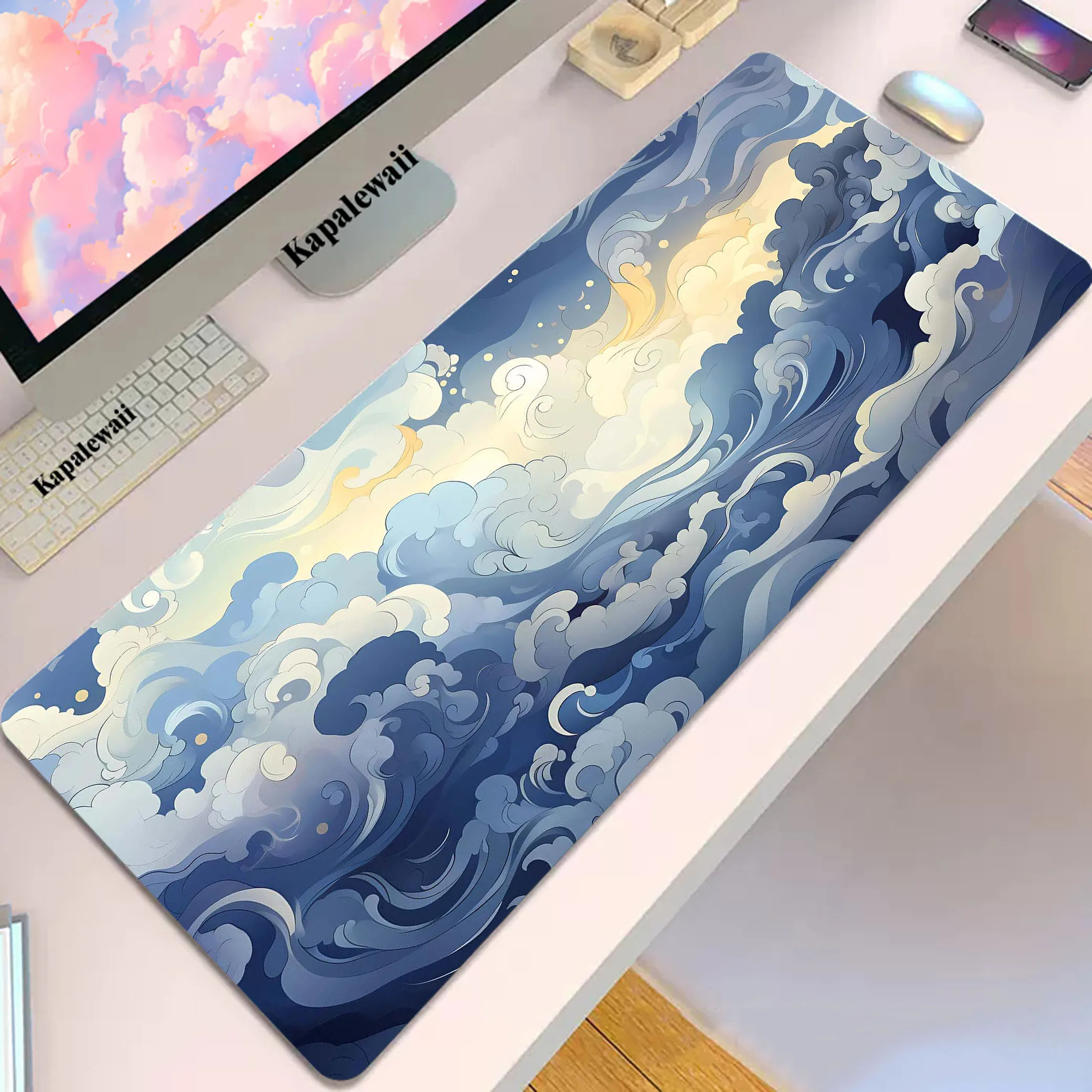 

Great Wave Off Gaming Mousepad Gamer Mousemat Non-slip Mouse Mat Desk Pad Locking Edge Mouse Pad Keyboard Mat Pc Tapis De Souris