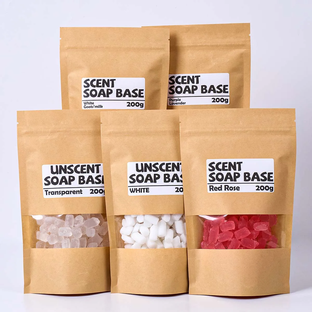 DIY Fashion Bag Color Glycerin Soap Base Aromath Soaps Rose Lavender Goat Milk Flavor Soap for Handmade Bath Foaming Butter