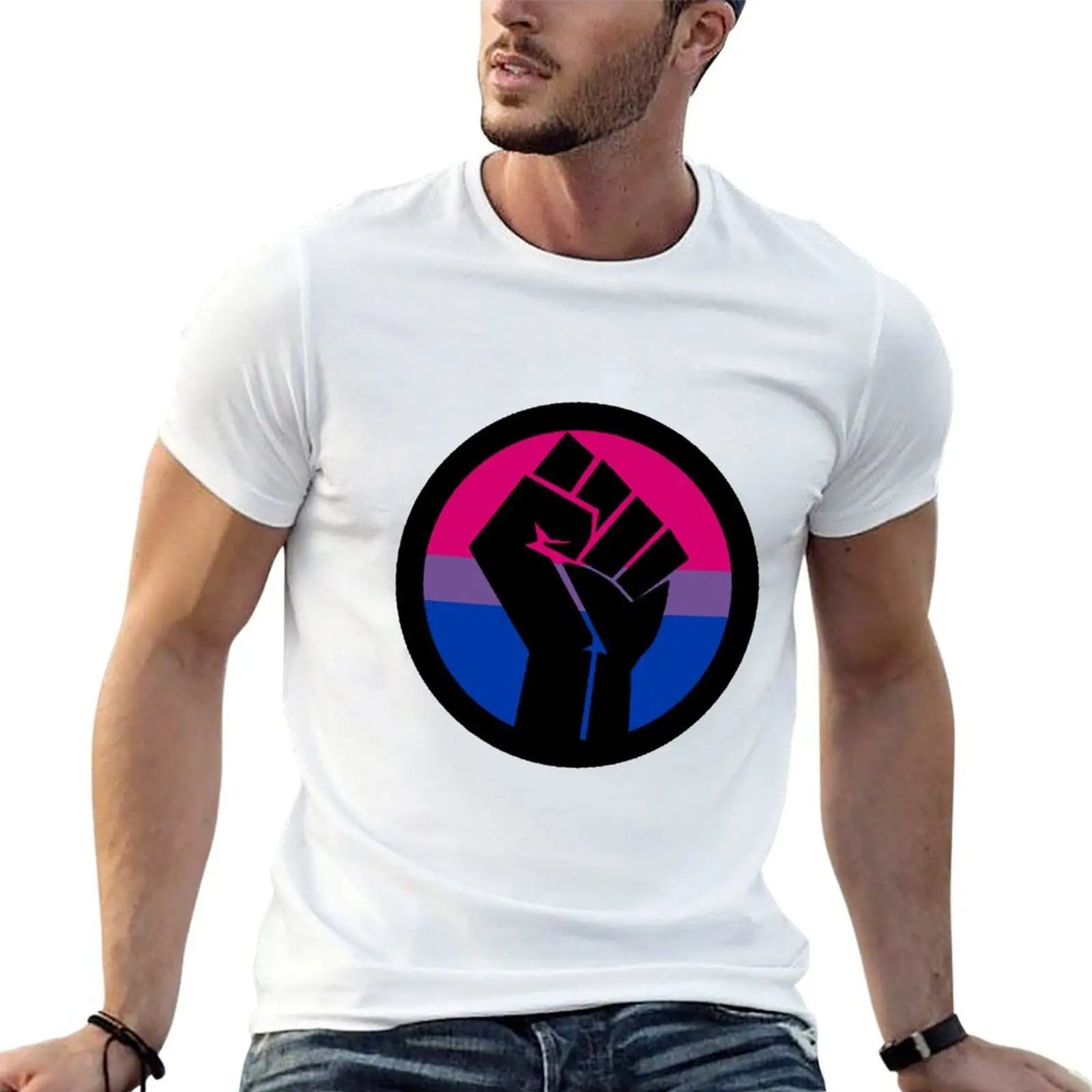 

Bisexual BLM Fist T-Shirt printed t shirts for man t shirt man luxury T-Shirt