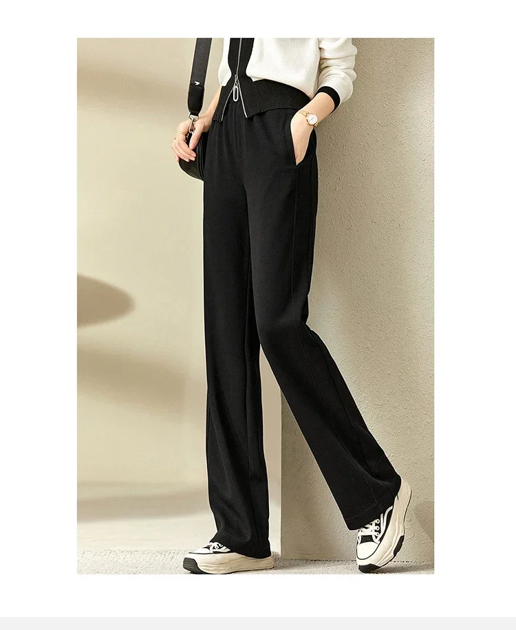 SENTUBILA Weite Sweatpants für Damen, Casual-Hose, Koreanische Mode 2026, Hose mit elastischem Bund, Damenbekleidung, Streetwear 153KA3216 – Detail 6