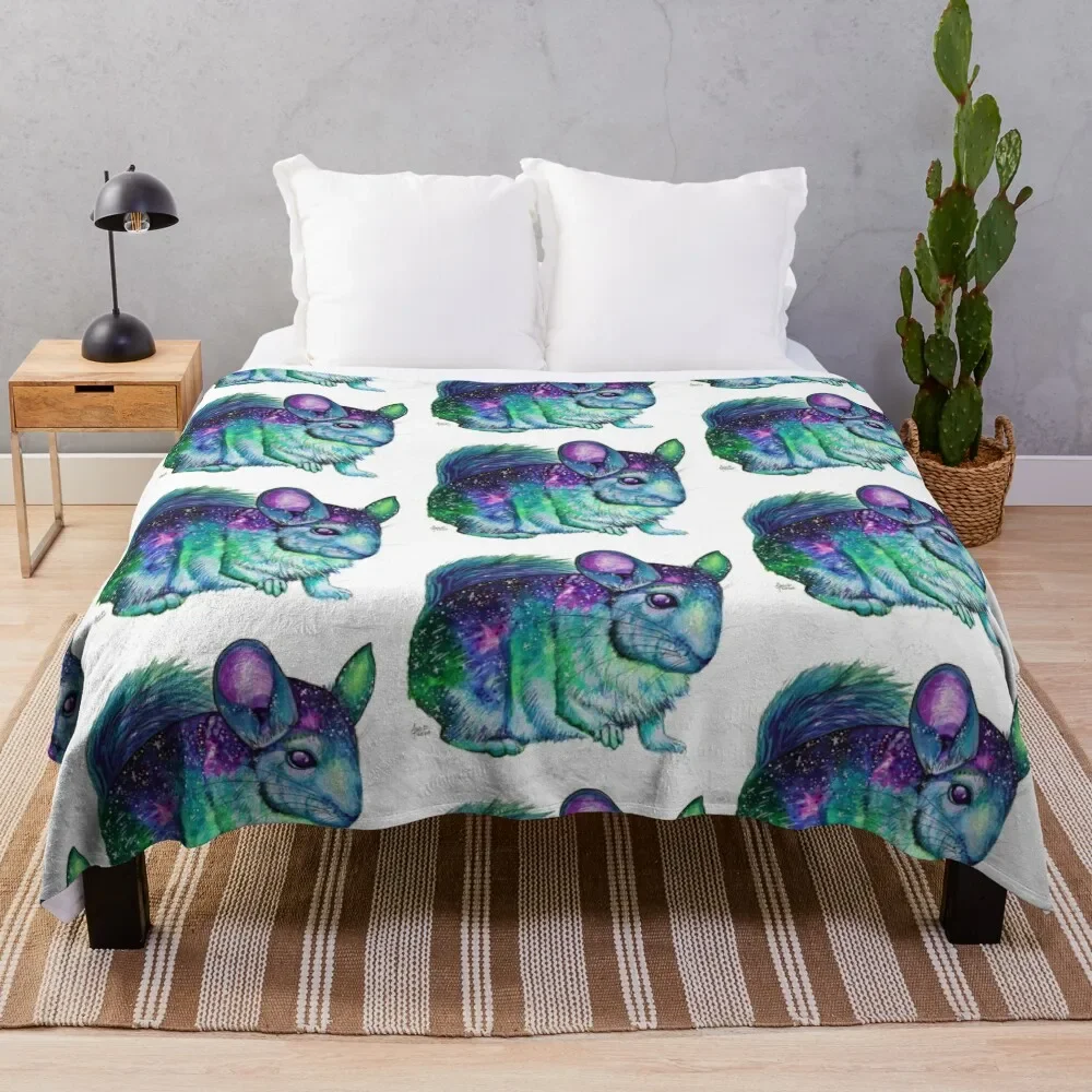 

Galaxy Chinchilla Throw Blanket Bed linens Bed Fashionable christmas gifts Blankets